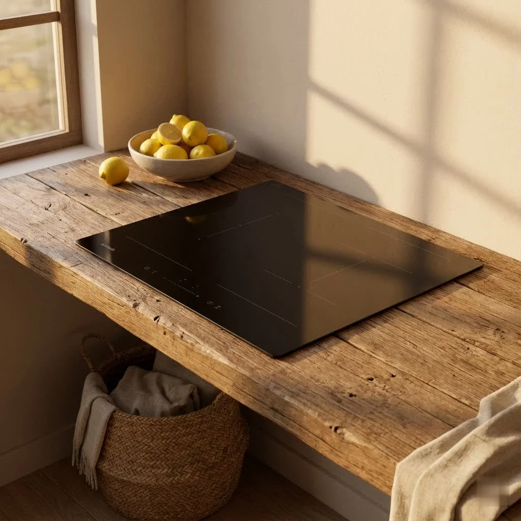 Portable induction hob powered by a 12V battery system