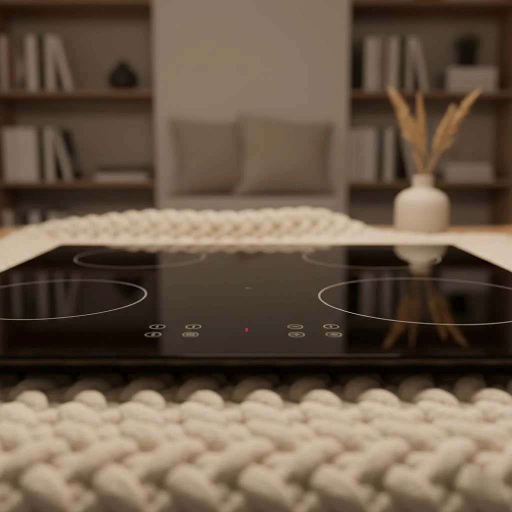 Modern kitchen with a sleek vented induction hob