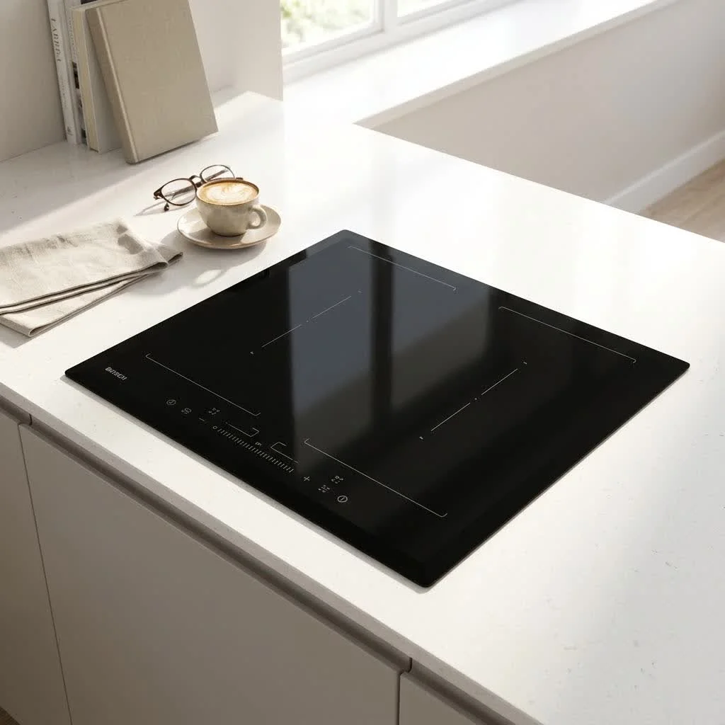 Modern kitchen with a sleek 900 induction hob installed