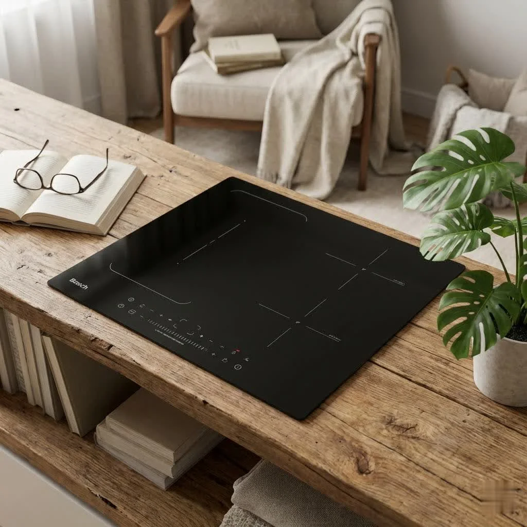 Noxton induction hob with two cooking zones in a modern kitchen